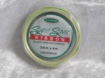 3mm x 6m Double Sided Satin Ribbon Jade Green